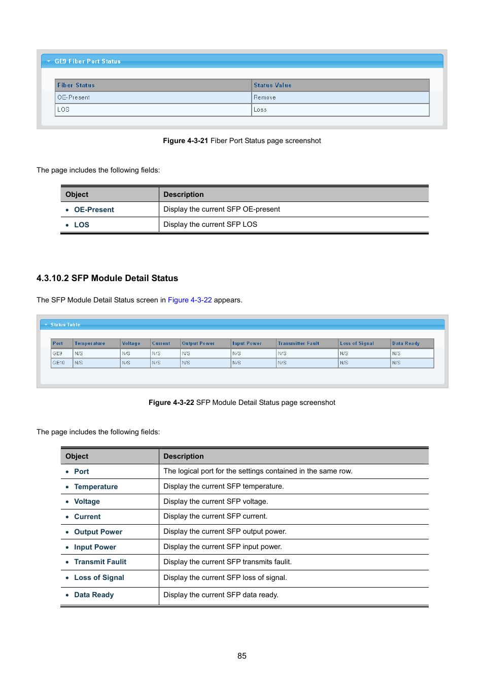 2 sfp module detail status | PLANET GSD-1002M User Manual | Page 85 / 313