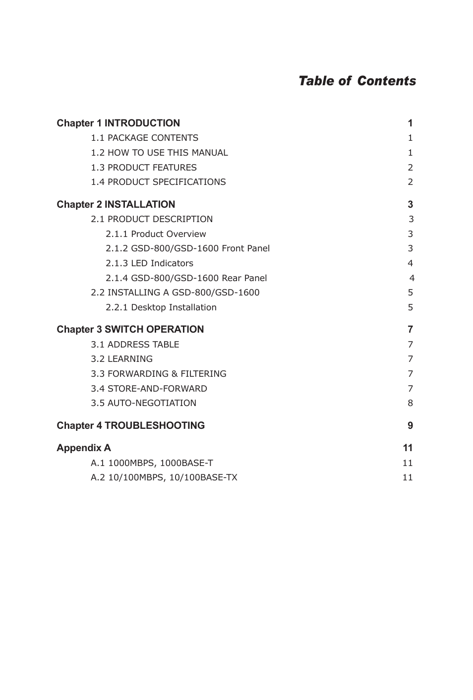 PLANET GSD-1600 User Manual | Page 2 / 14