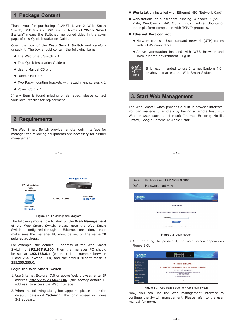 PLANET GSD-802PS User Manual | 2 pages