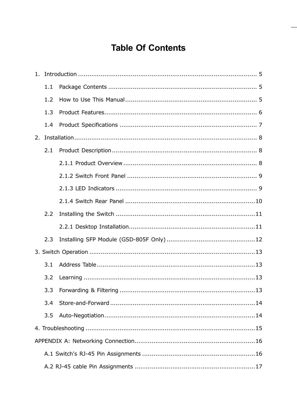 PLANET GSD-805 User Manual | Page 4 / 20