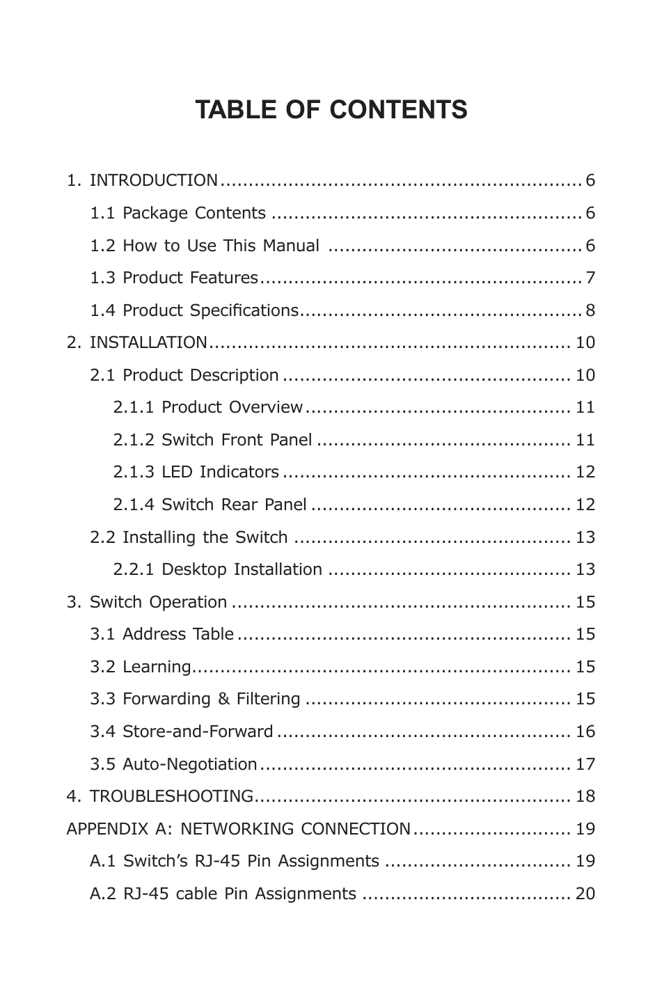 PLANET GSD-805 User Manual | Page 5 / 20