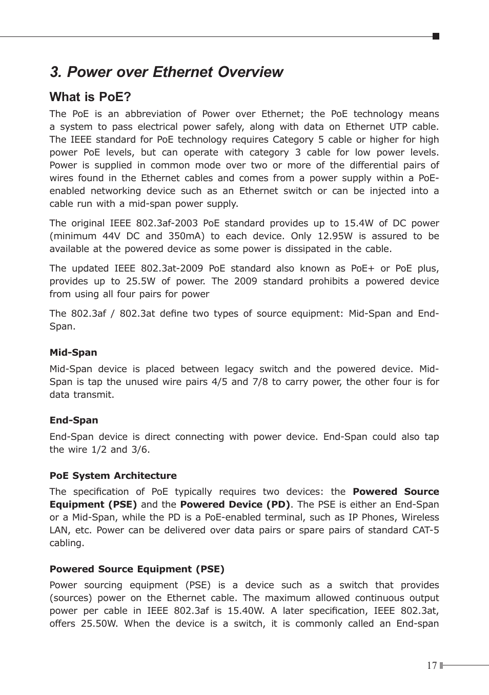 Power over ethernet overview, What is poe | PLANET GSD-808HP2 User Manual | Page 17 / 24