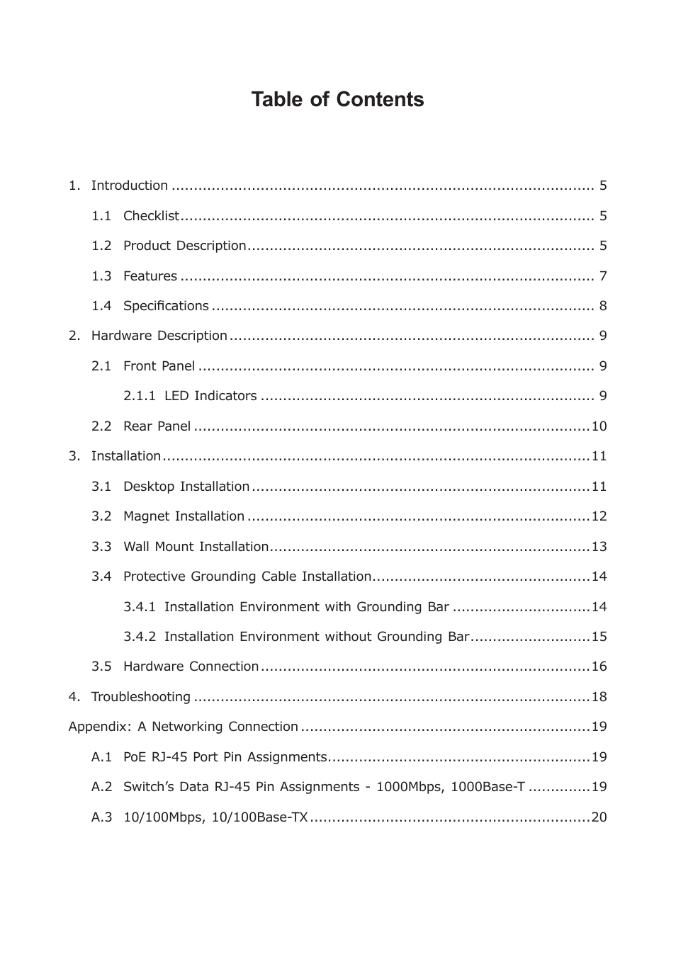 PLANET GSD-908HP User Manual | Page 4 / 20