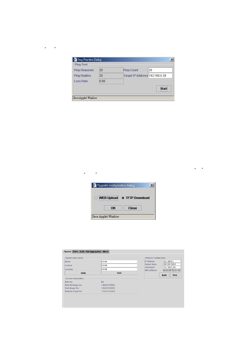 4 ping, 5 telnet, 6 contact | 7 upgrade | PLANET GSW-1402S User Manual | Page 21 / 29