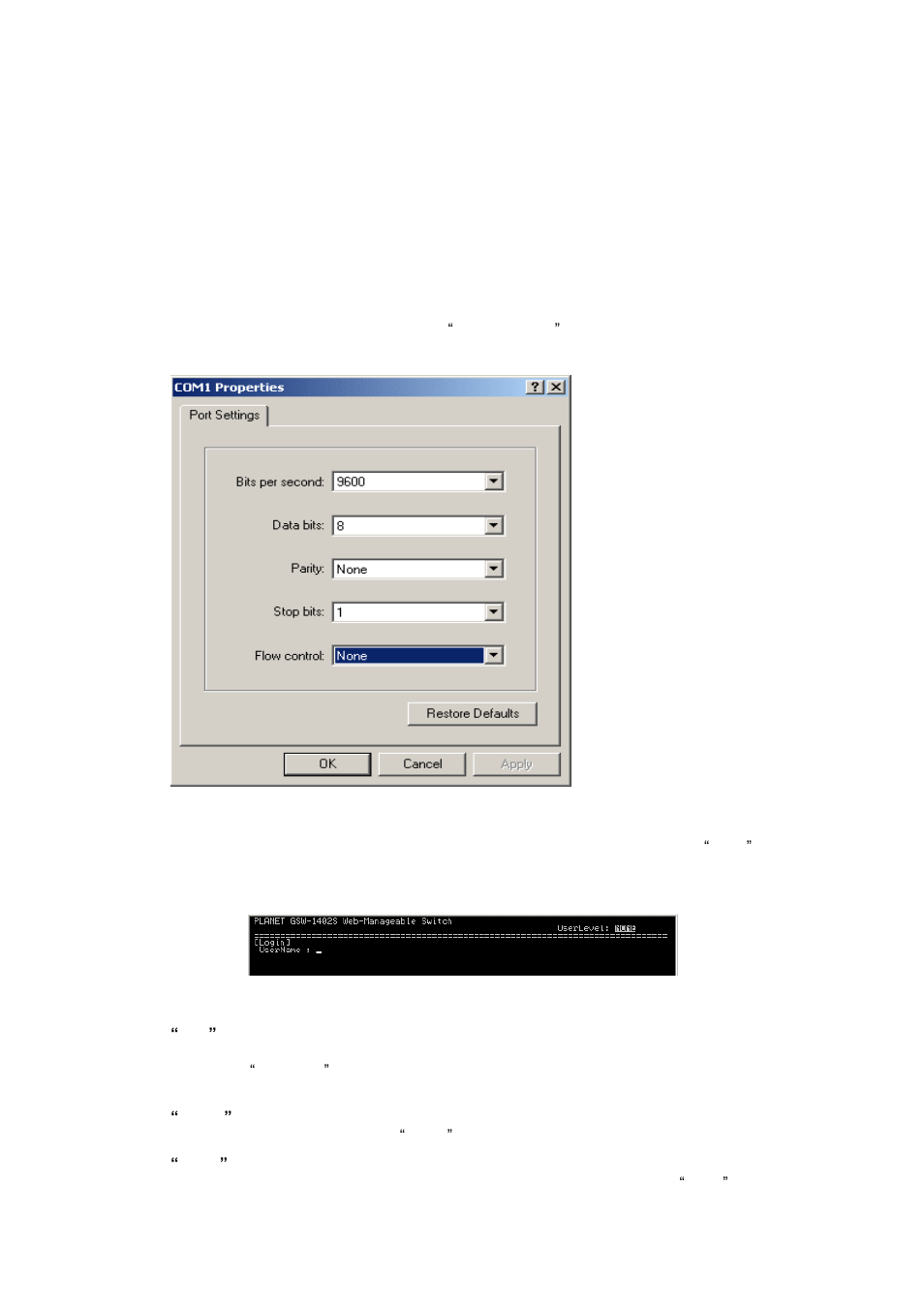 Chapter 3 console management, 1 connect to pc, 2 main menu | PLANET GSW-1402S User Manual | Page 9 / 29