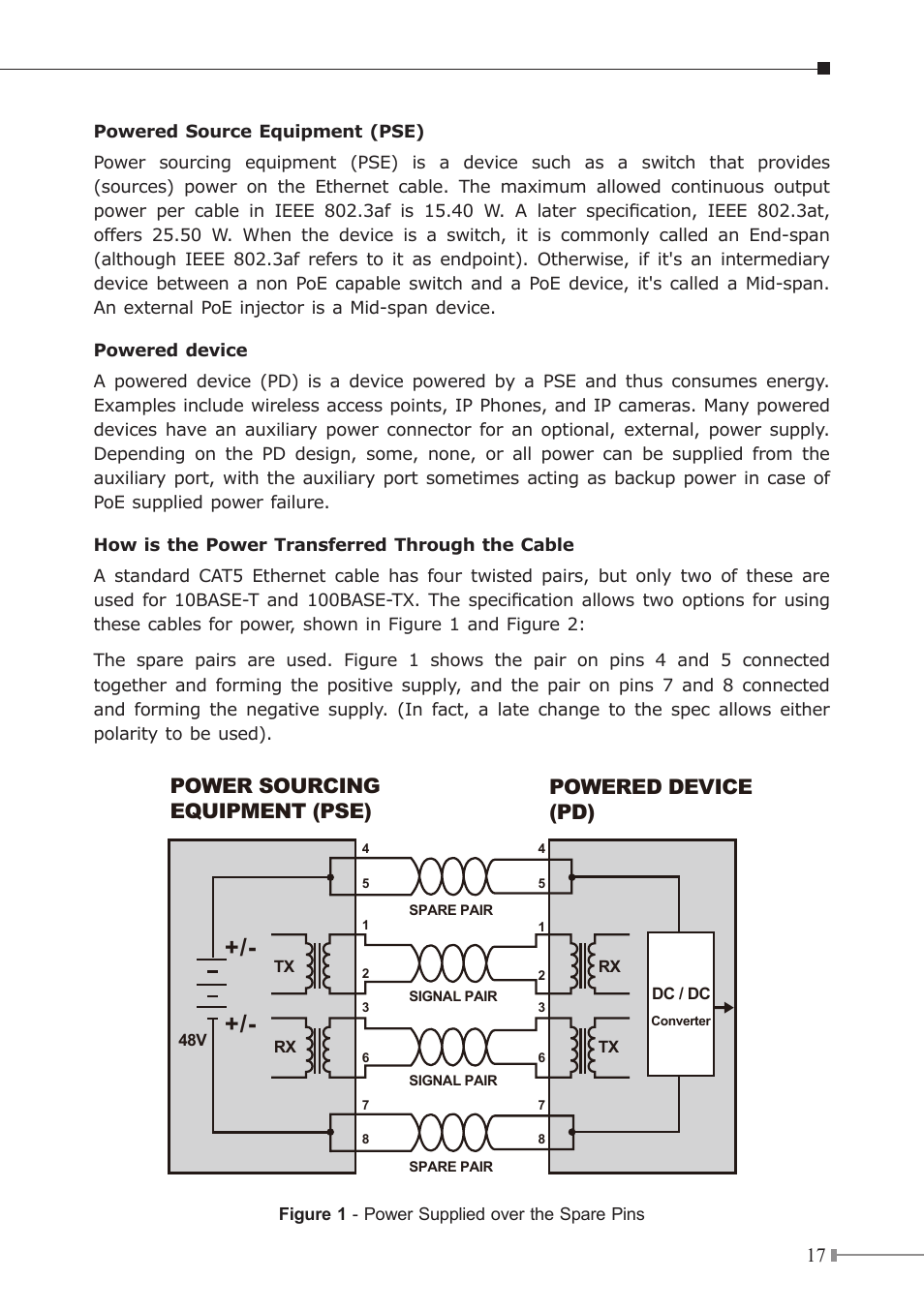 Power sourcing equipment (pse) powered device (pd) | PLANET GSW-1600HP User Manual | Page 17 / 24