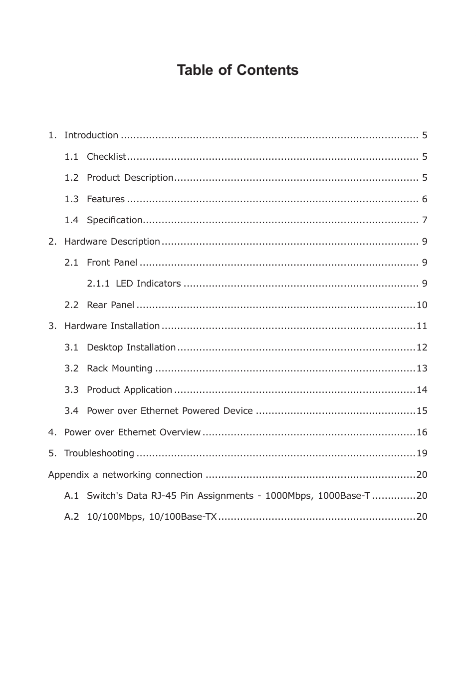 PLANET GSW-1600HP User Manual | Page 4 / 24