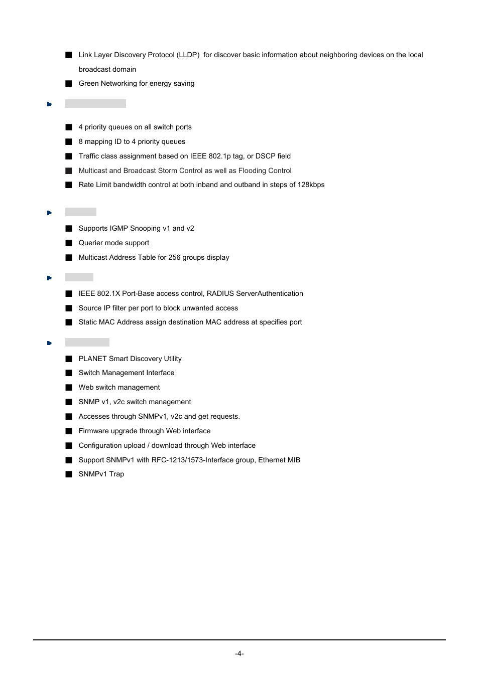 PLANET GSW-1602SF User Manual | Page 10 / 139