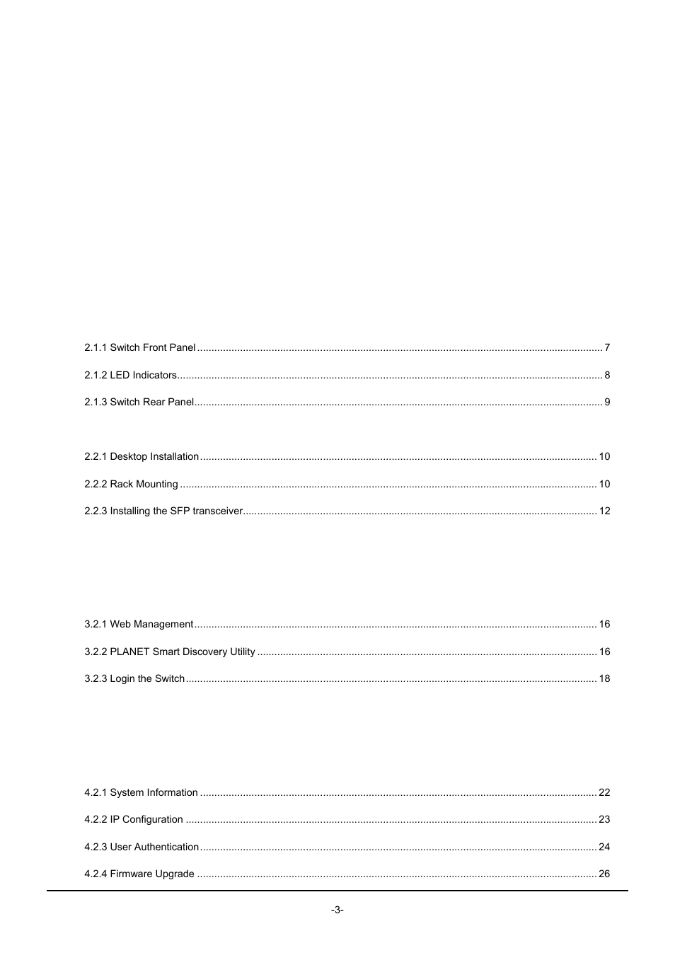 PLANET GSW-1602SF User Manual | Page 3 / 139