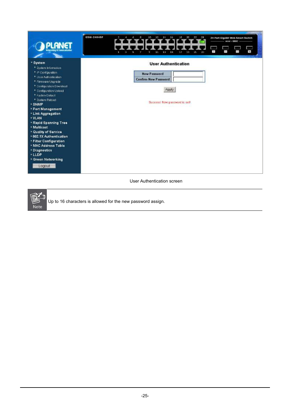 PLANET GSW-1602SF User Manual | Page 31 / 139