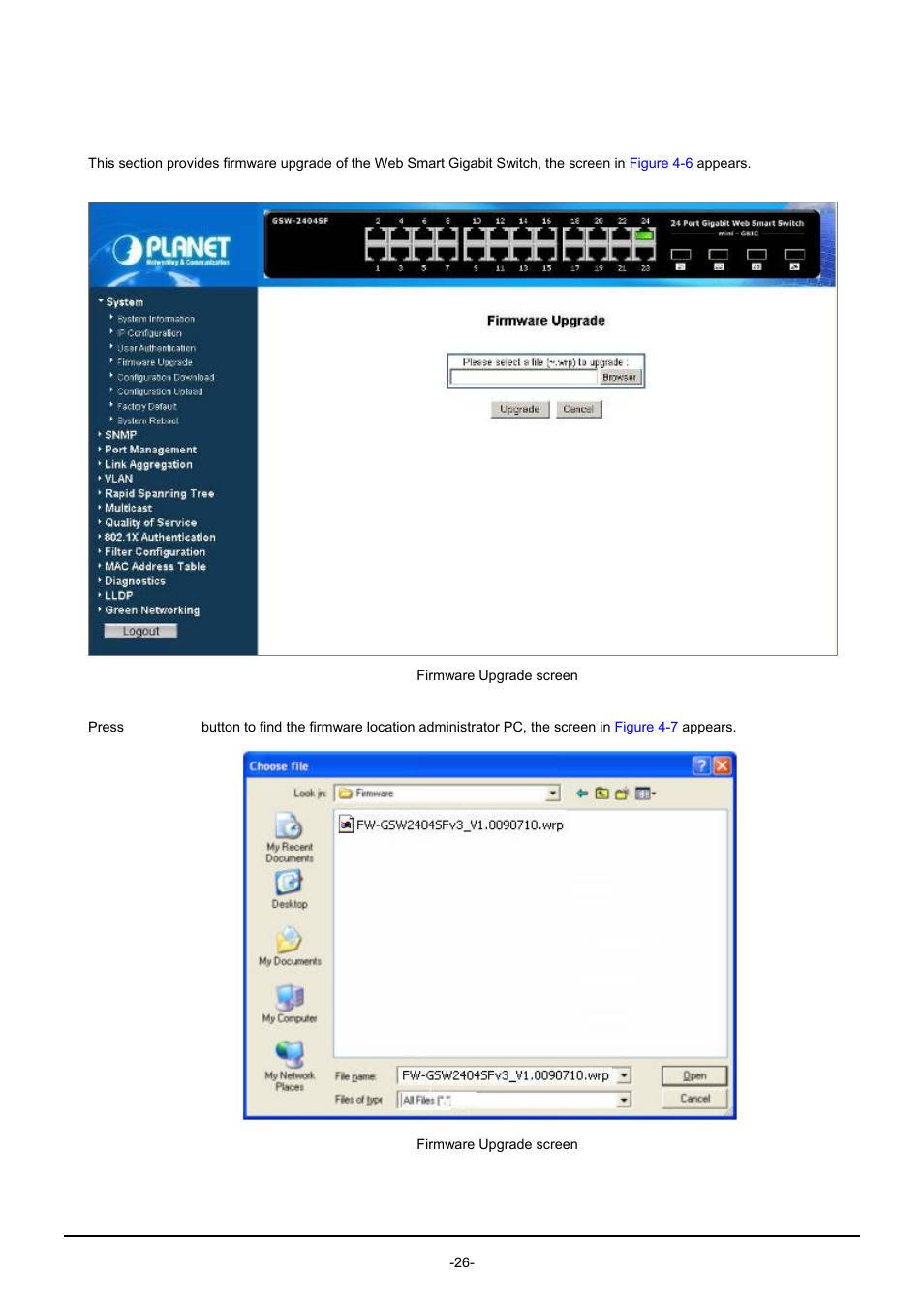 4 firmware upgrade | PLANET GSW-1602SF User Manual | Page 32 / 139