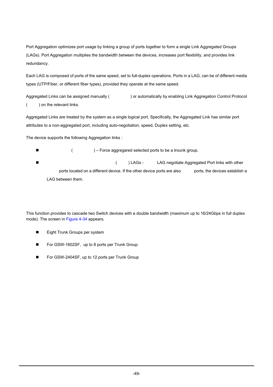 5 link aggregation, 1 static aggregation, Ggregation | PLANET GSW-1602SF User Manual | Page 55 / 139