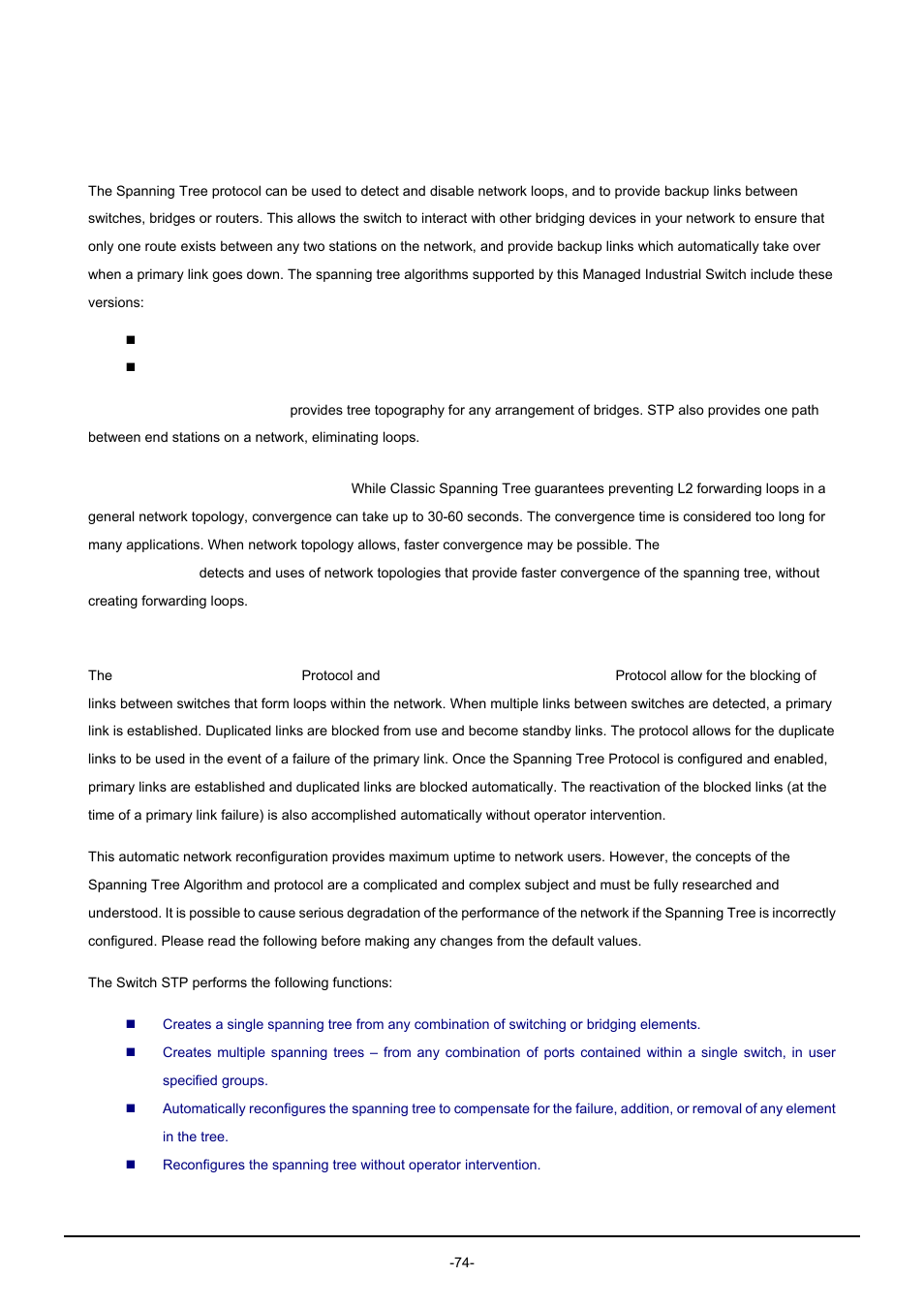 7 rapid spanning tree, 1 theory, Apid | Panning | PLANET GSW-1602SF User Manual | Page 80 / 139