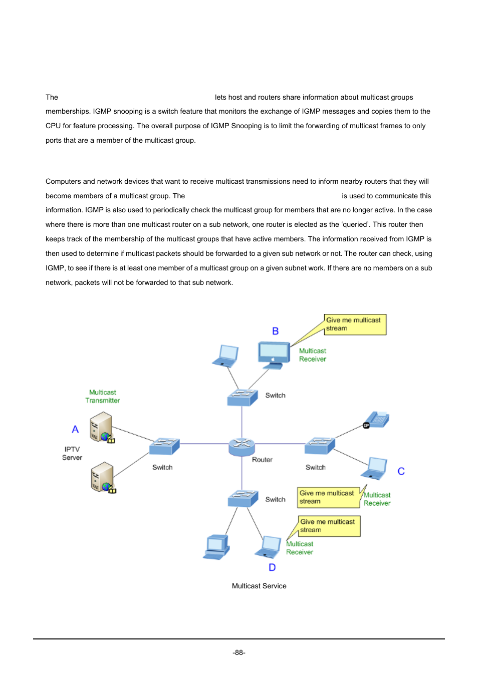 8 multicast, Ulticast, Igmp snooping | PLANET GSW-1602SF User Manual | Page 94 / 139