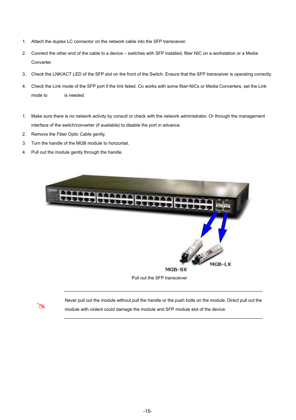 PLANET GSW-4804SF User Manual | Page 15 / 113