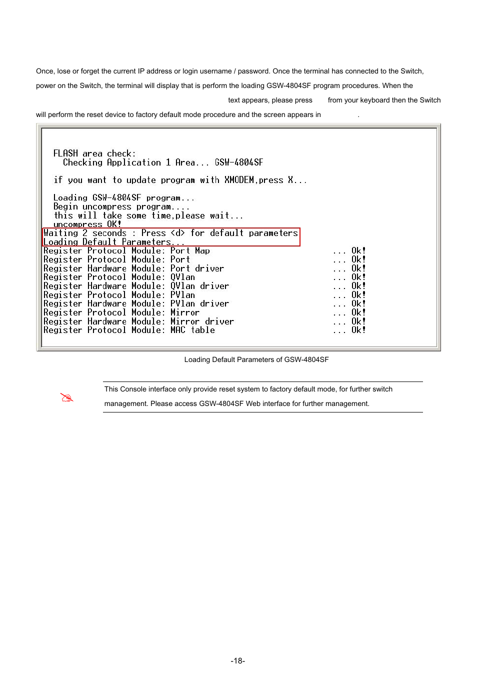 PLANET GSW-4804SF User Manual | Page 18 / 113