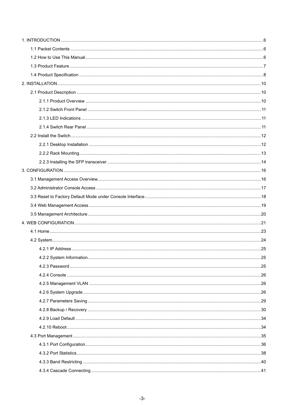 PLANET GSW-4804SF User Manual | Page 3 / 113