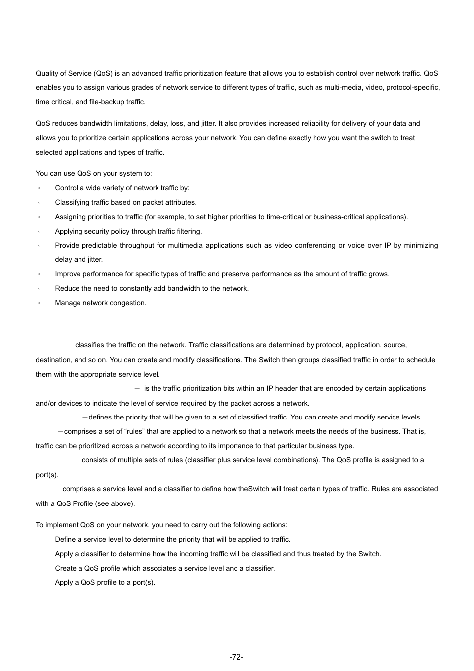 Understand qos | PLANET GSW-4804SF User Manual | Page 72 / 113