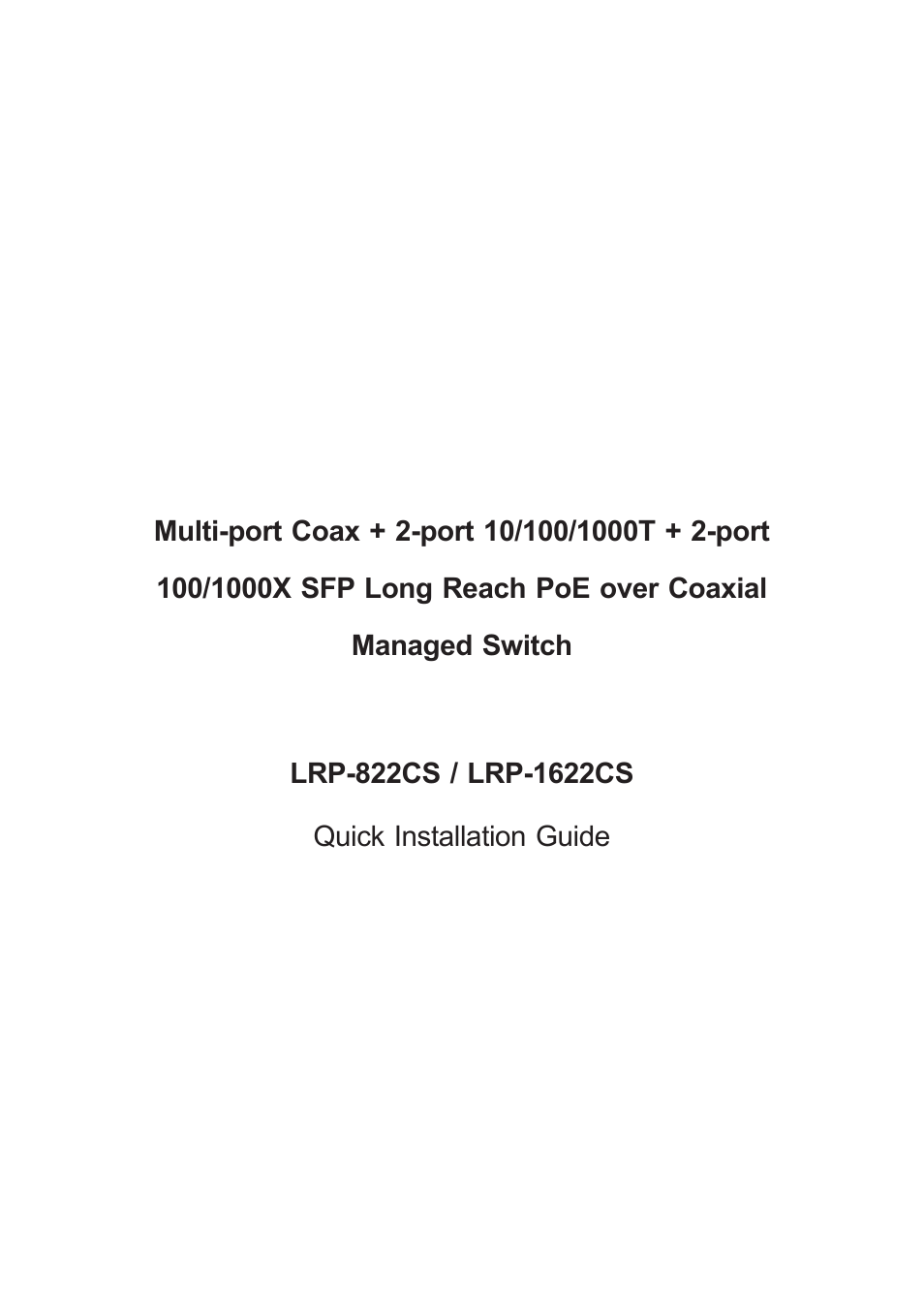 PLANET LRP-822CS User Manual | 20 pages