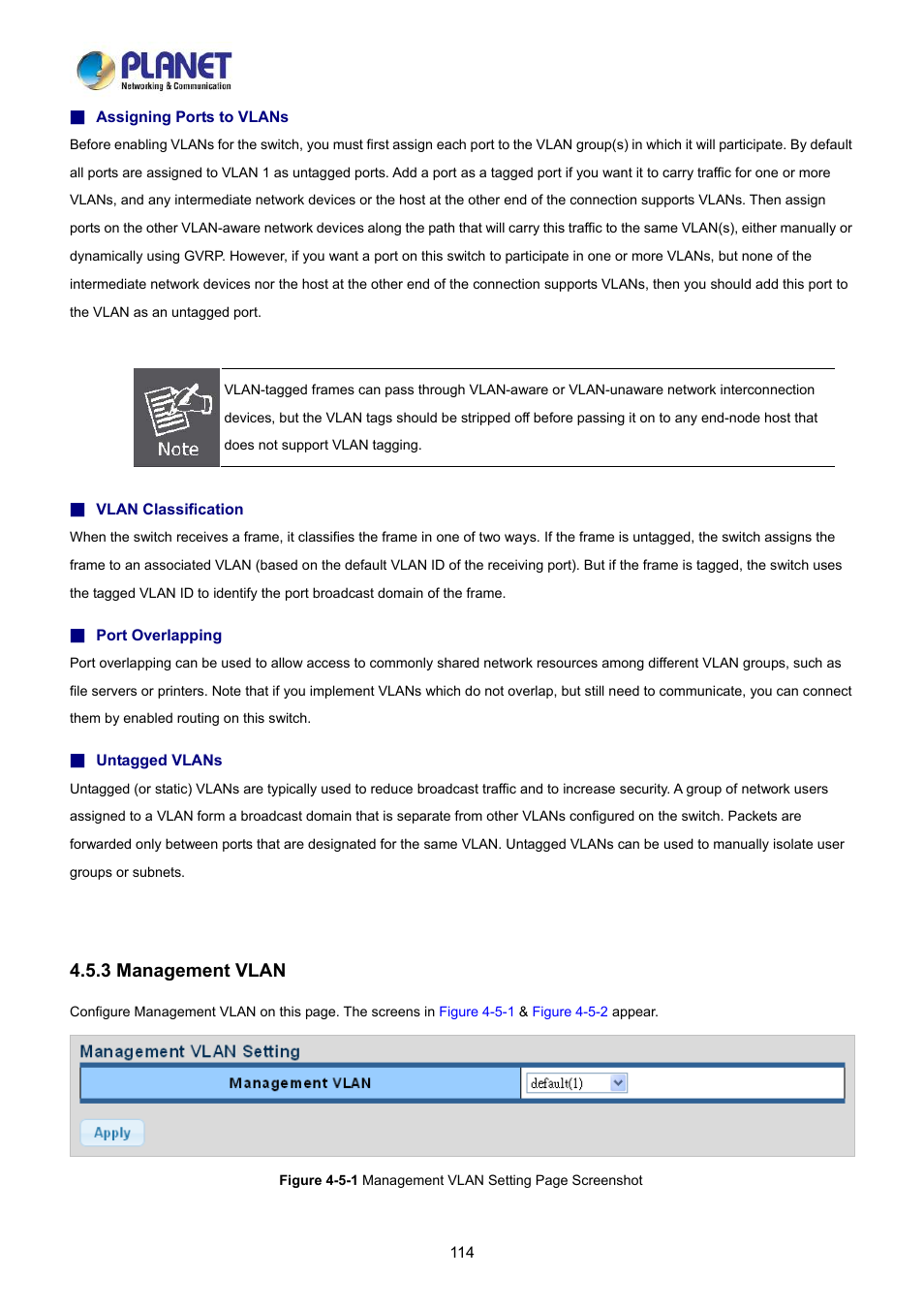 3 management vlan | PLANET LRP-822CS User Manual | Page 114 / 346