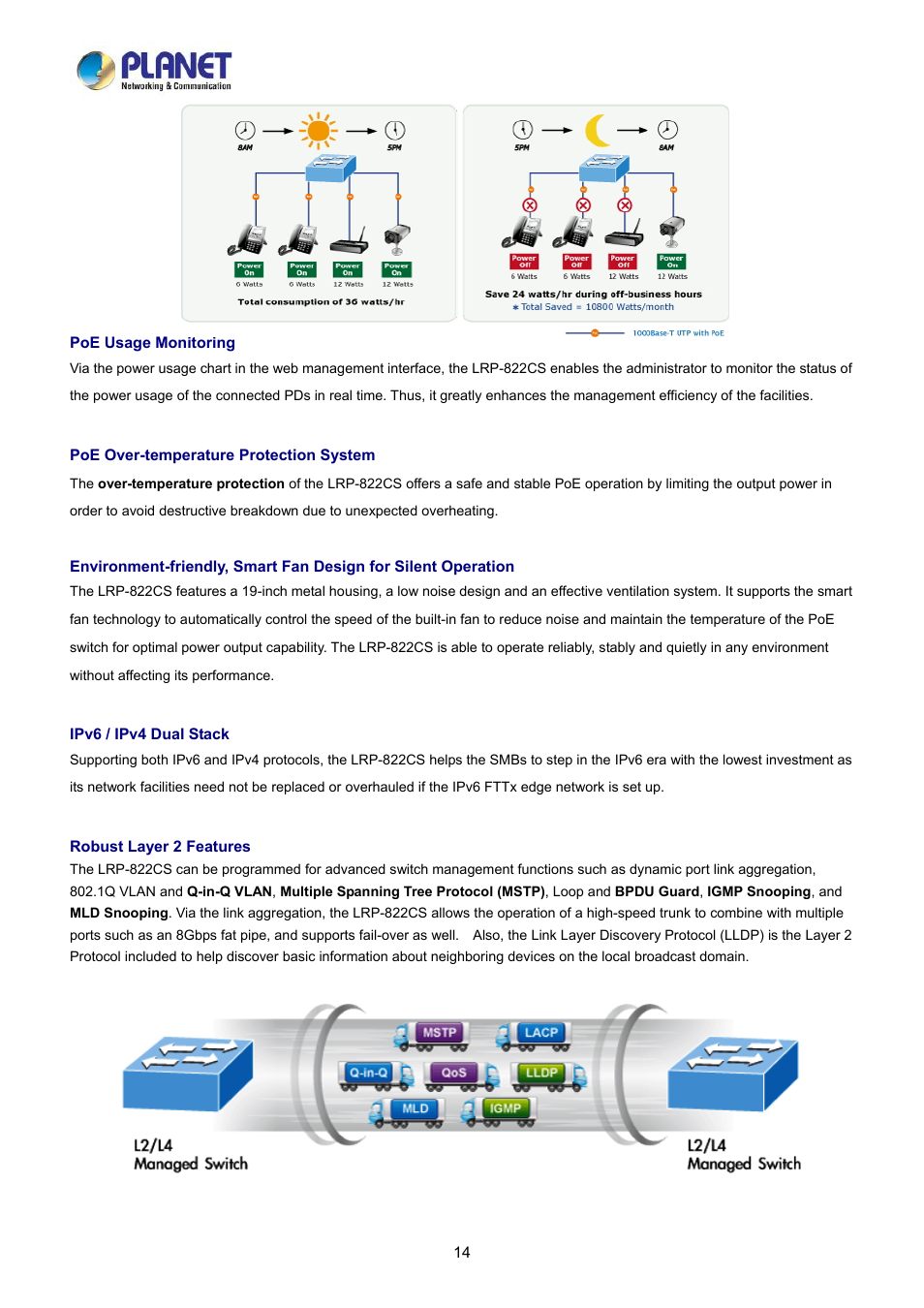 PLANET LRP-822CS User Manual | Page 14 / 346