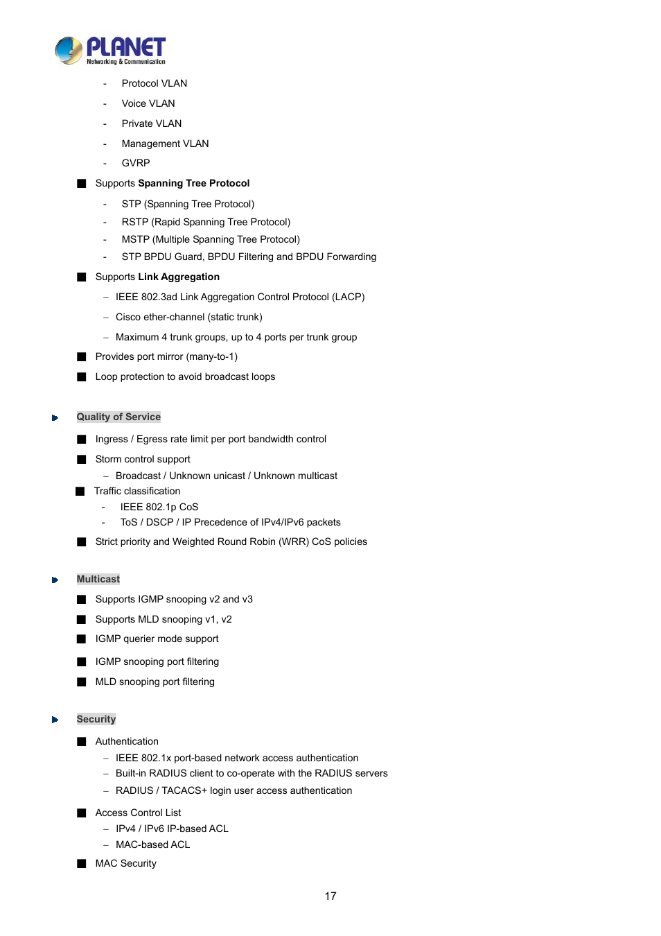 PLANET LRP-822CS User Manual | Page 17 / 346