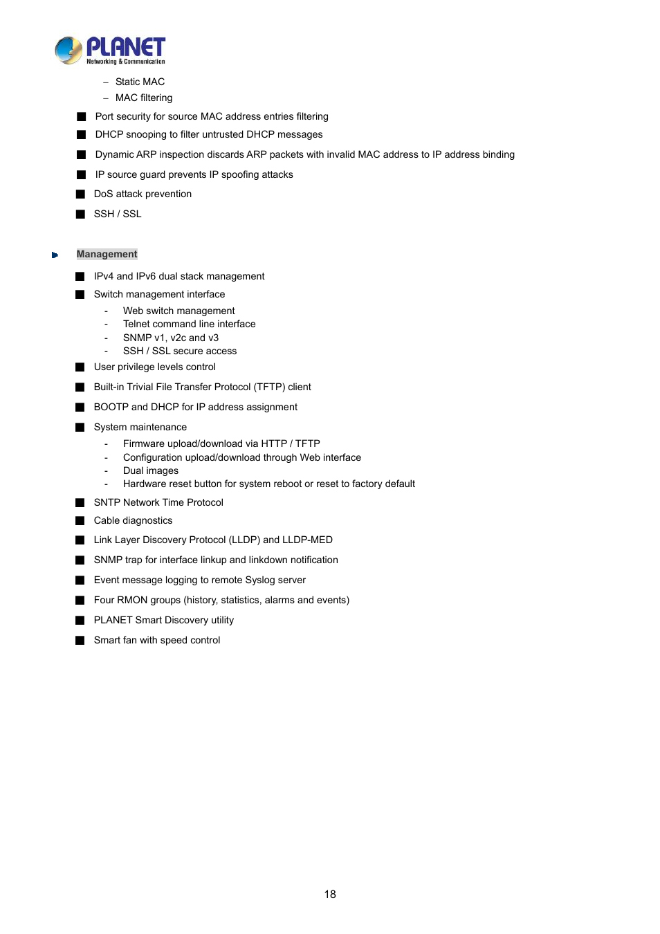 PLANET LRP-822CS User Manual | Page 18 / 346