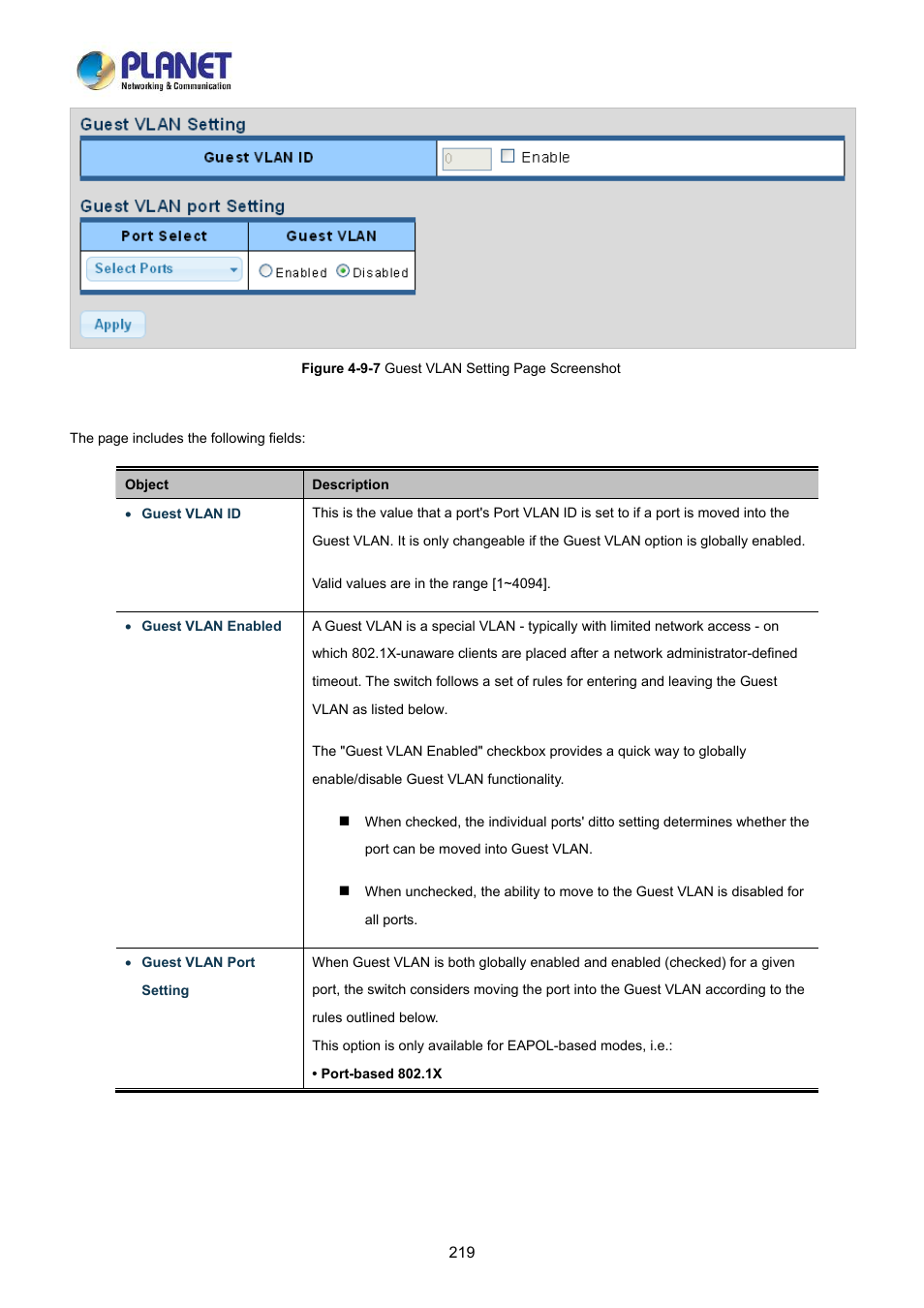 PLANET LRP-822CS User Manual | Page 219 / 346