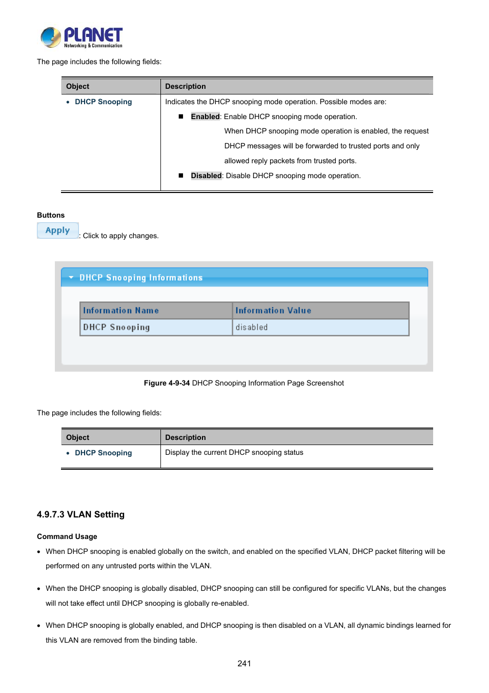 3 vlan setting | PLANET LRP-822CS User Manual | Page 241 / 346