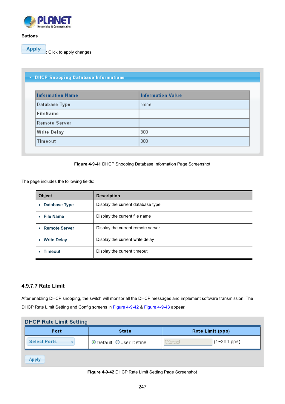 7 rate limit | PLANET LRP-822CS User Manual | Page 247 / 346