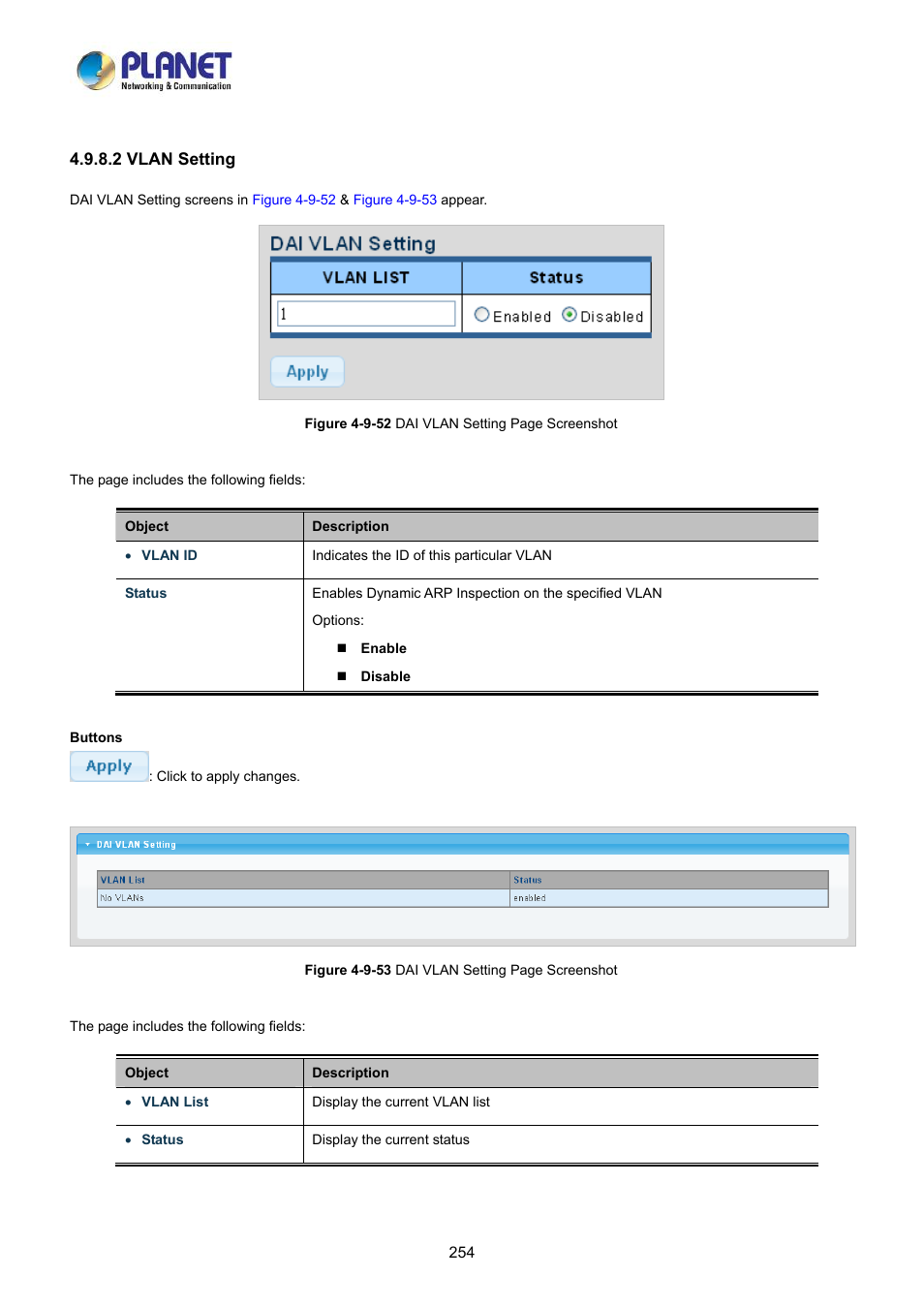 2 vlan setting | PLANET LRP-822CS User Manual | Page 254 / 346