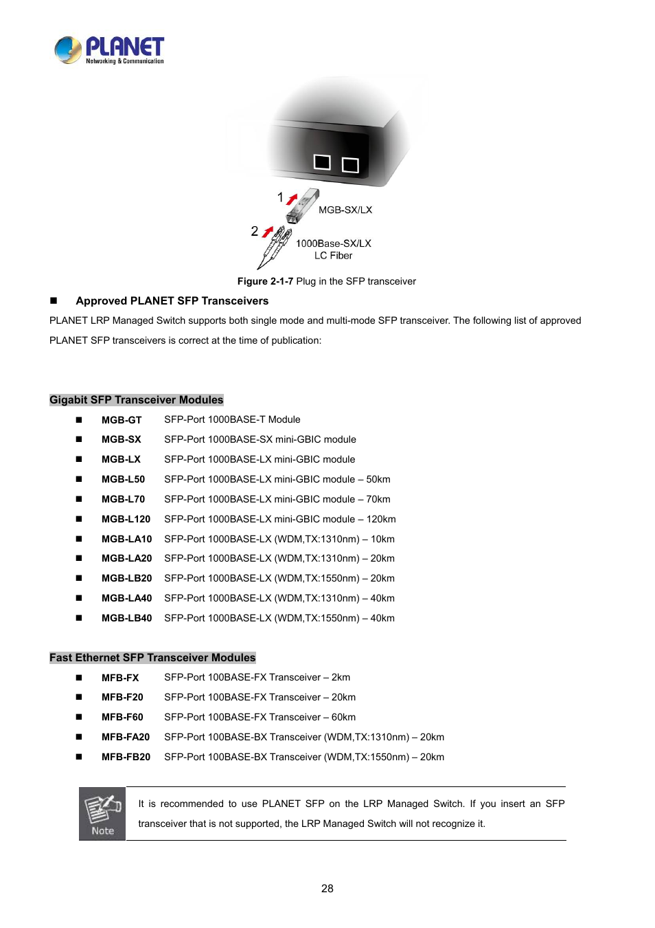 PLANET LRP-822CS User Manual | Page 28 / 346