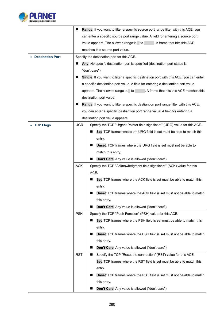 PLANET LRP-822CS User Manual | Page 280 / 346