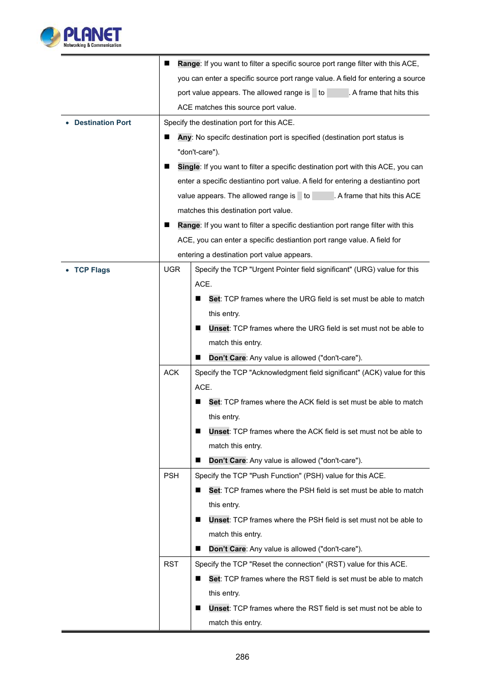 PLANET LRP-822CS User Manual | Page 286 / 346