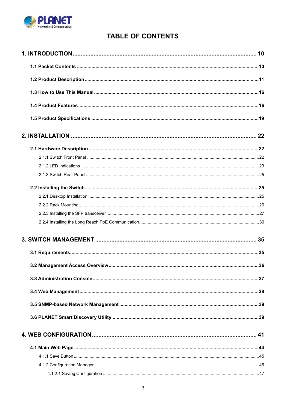 PLANET LRP-822CS User Manual | Page 3 / 346