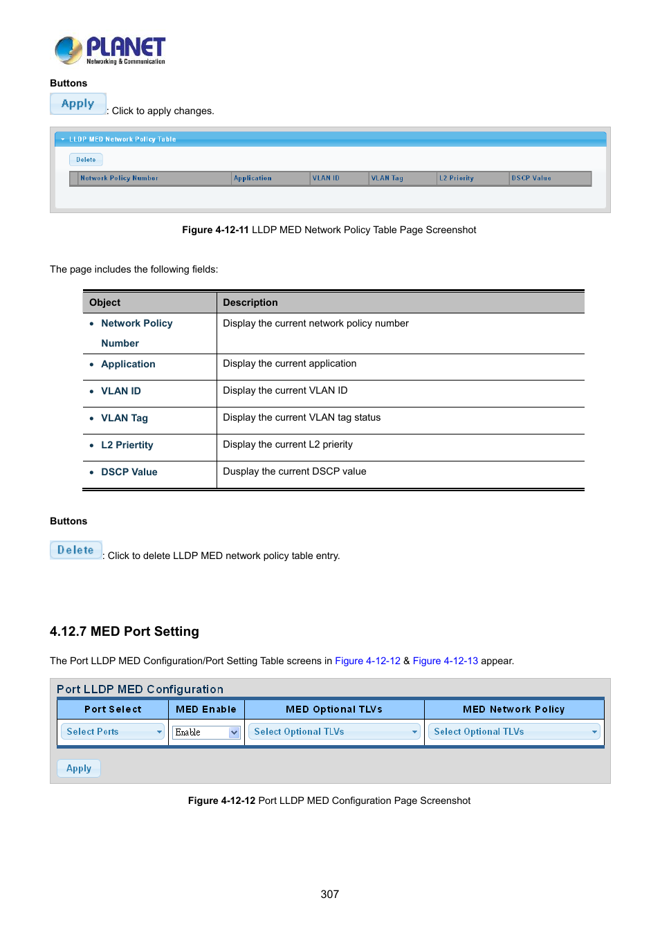 7 med port setting | PLANET LRP-822CS User Manual | Page 307 / 346