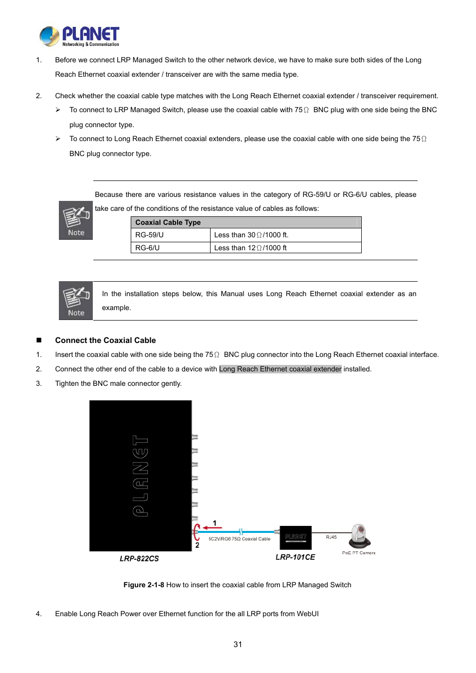 PLANET LRP-822CS User Manual | Page 31 / 346