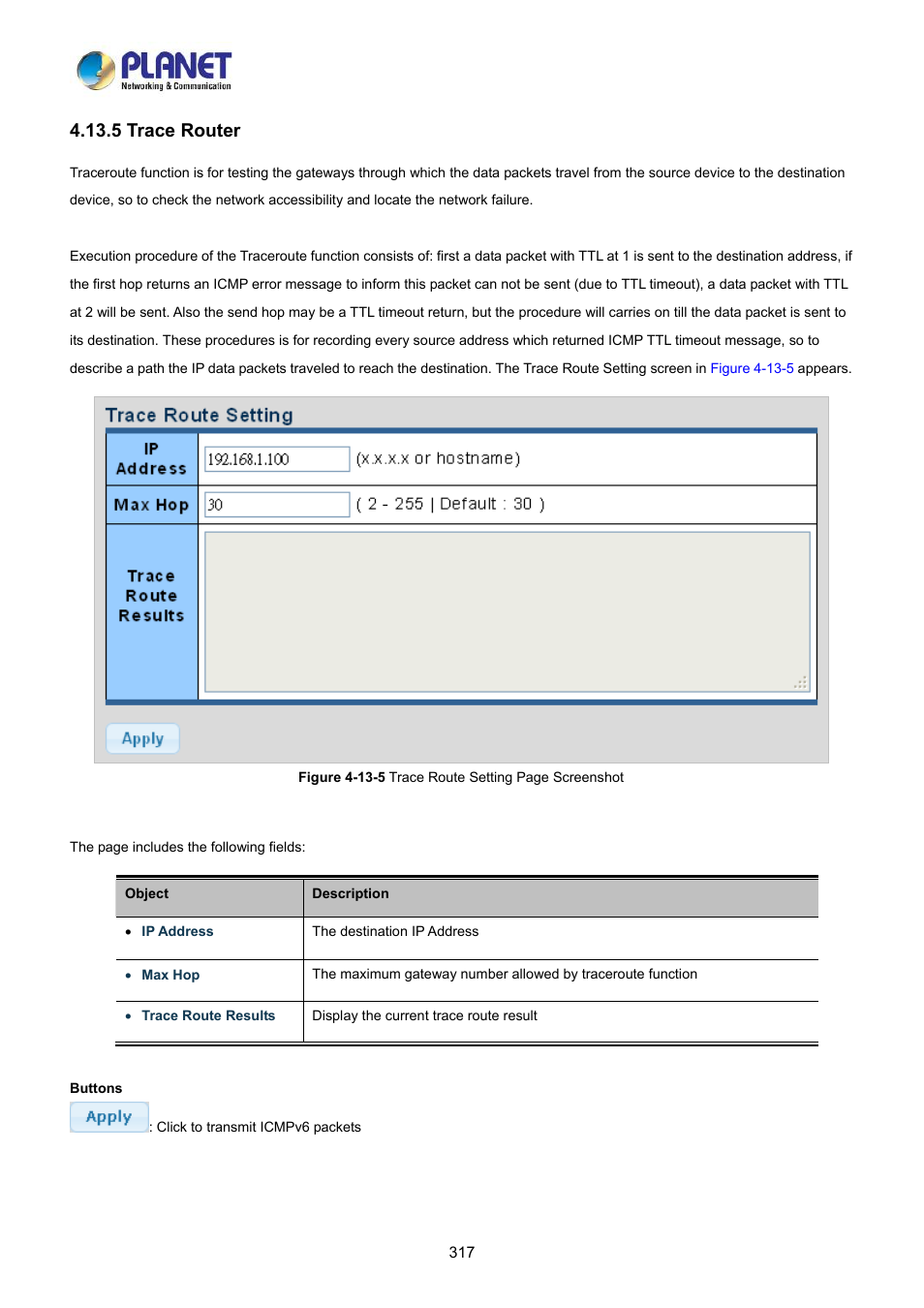 5 trace router | PLANET LRP-822CS User Manual | Page 317 / 346