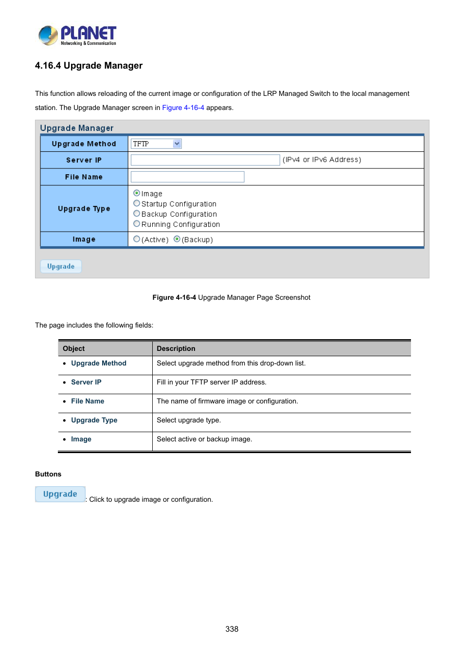 4 upgrade manager | PLANET LRP-822CS User Manual | Page 338 / 346