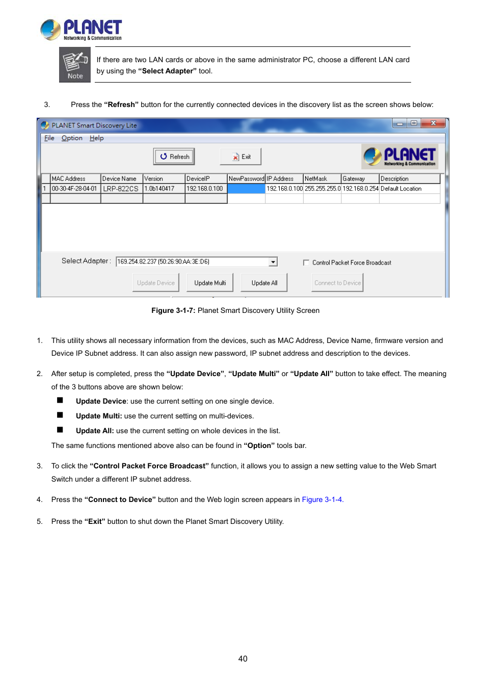 PLANET LRP-822CS User Manual | Page 40 / 346