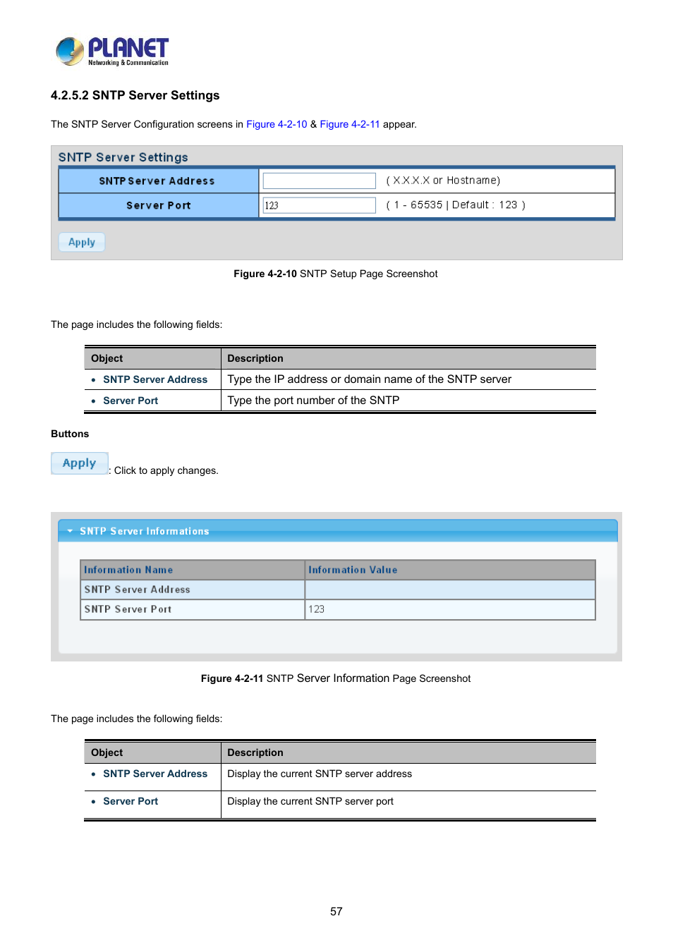 2 sntp server settings | PLANET LRP-822CS User Manual | Page 57 / 346