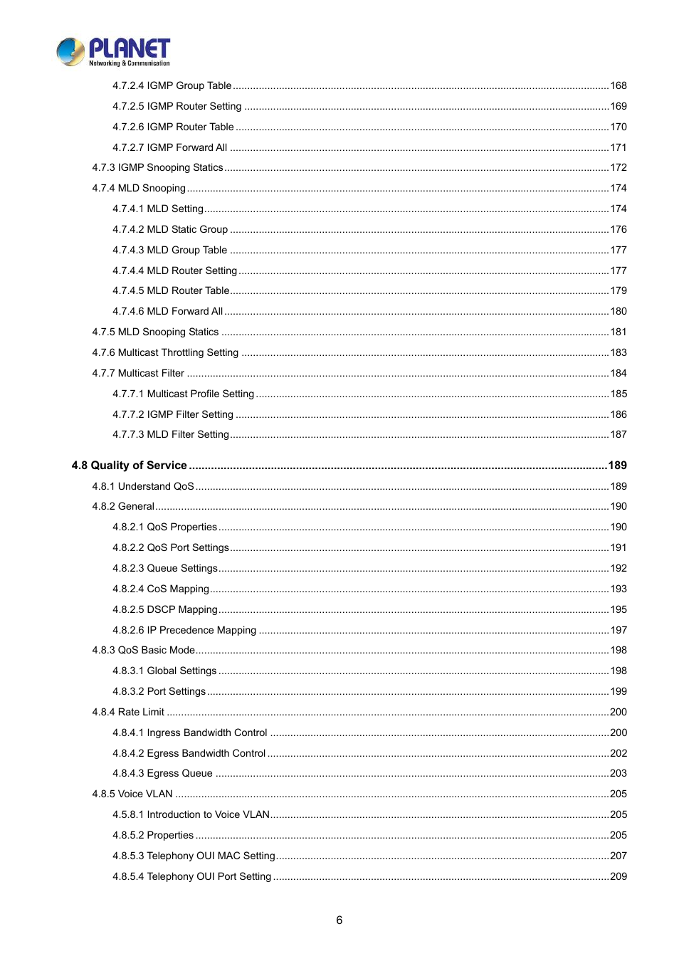 PLANET LRP-822CS User Manual | Page 6 / 346