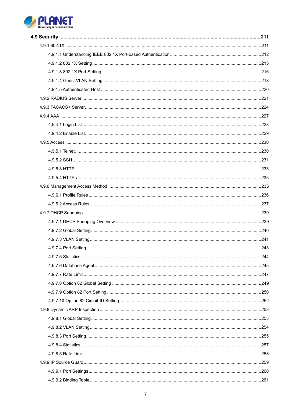 PLANET LRP-822CS User Manual | Page 7 / 346