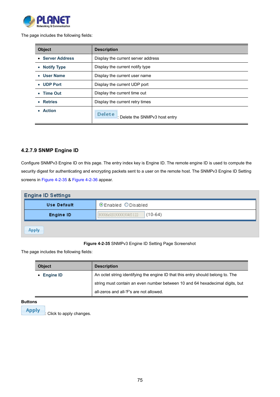 9 snmp engine id | PLANET LRP-822CS User Manual | Page 75 / 346