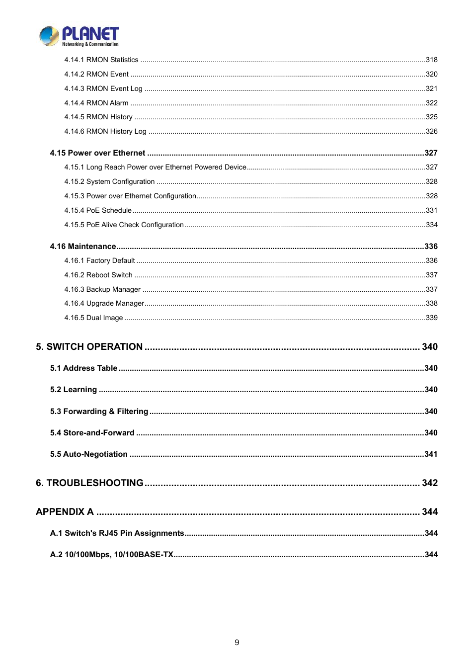 PLANET LRP-822CS User Manual | Page 9 / 346