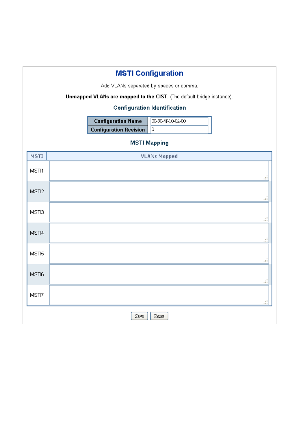 6 msti configuration | PLANET MGSD-10080F User Manual | Page 166 / 641