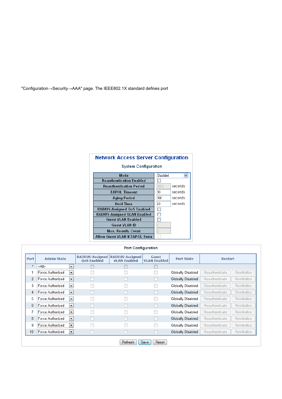 3 network access server configuration | PLANET MGSD-10080F User Manual | Page 244 / 641