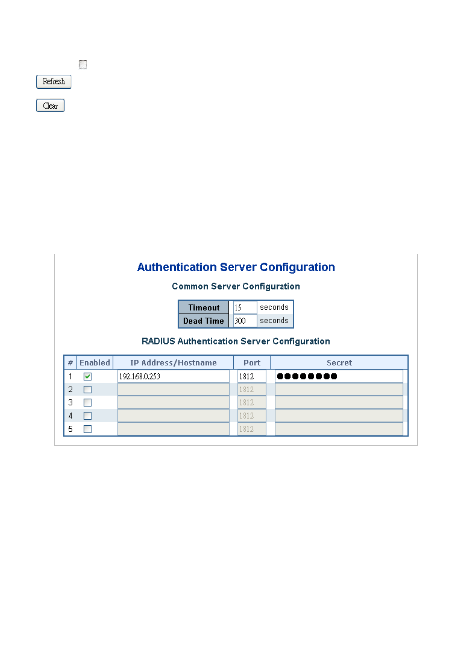 9 windows platform radius server configuration | PLANET MGSD-10080F User Manual | Page 273 / 641