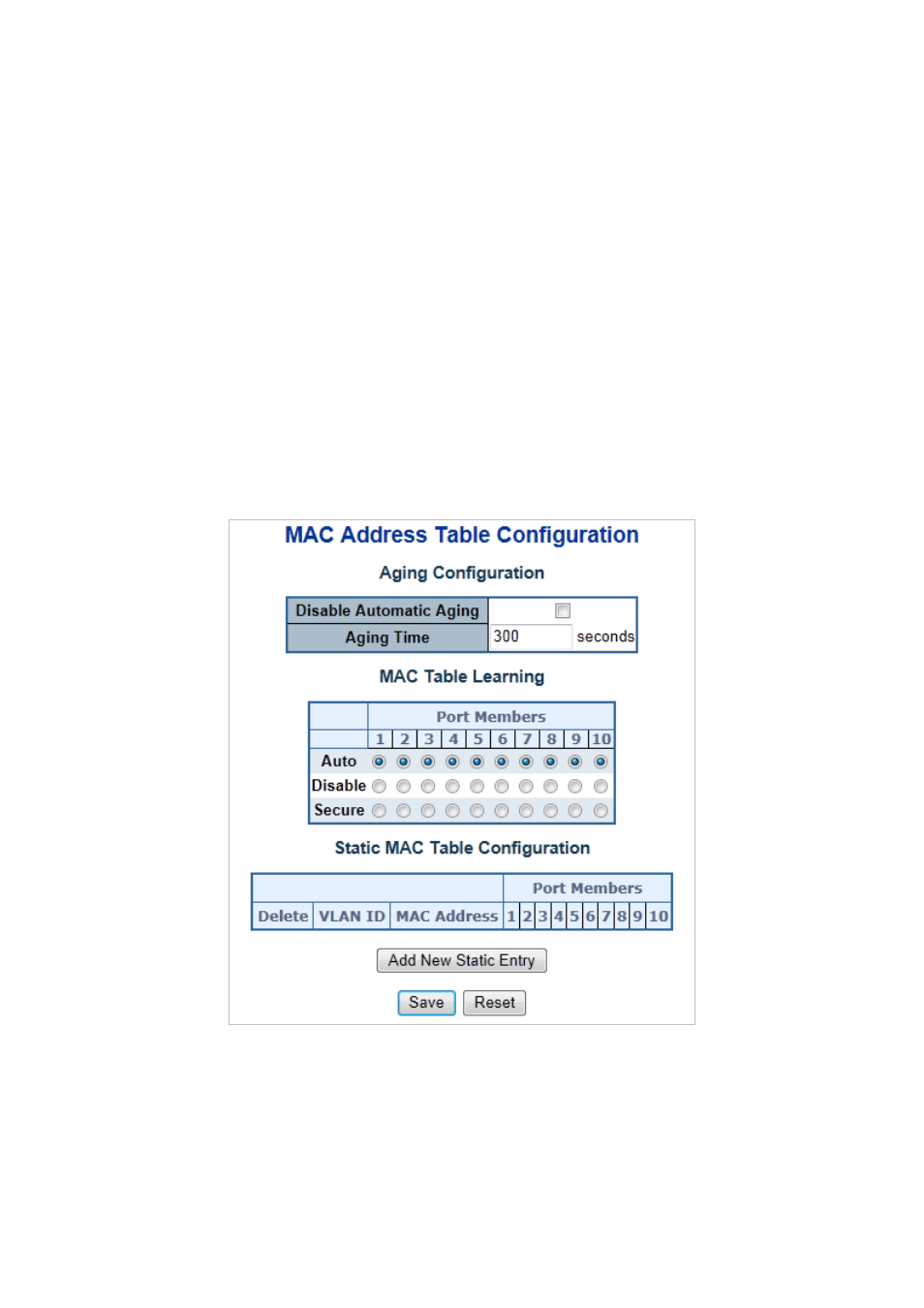 13 mac address table, 1 mac address table configuration | PLANET MGSD-10080F User Manual | Page 299 / 641