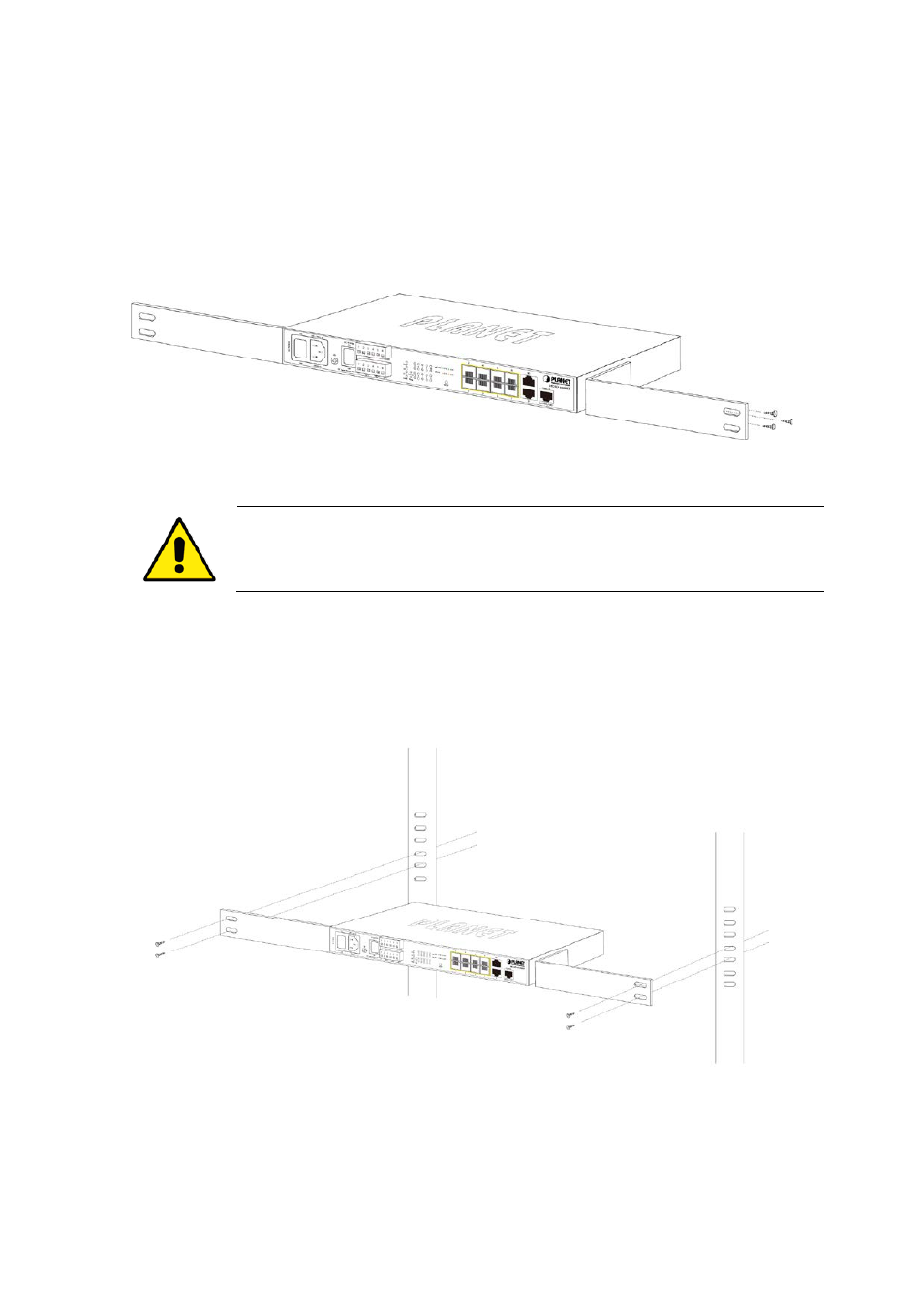 2 rack mounting | PLANET MGSD-10080F User Manual | Page 45 / 641